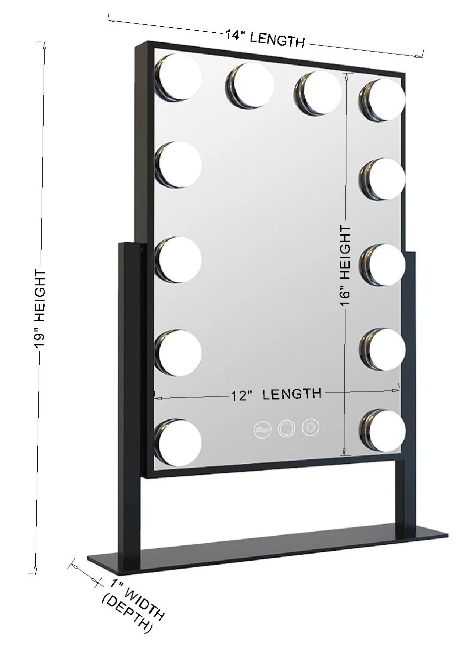 Hollywood Tri-Tone XL Makeup Mirror - Image 16