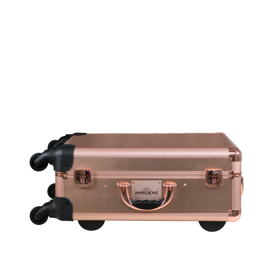 SlayCase® XL Vanity Travel Train Case in Rose Gold Bling - Image 2