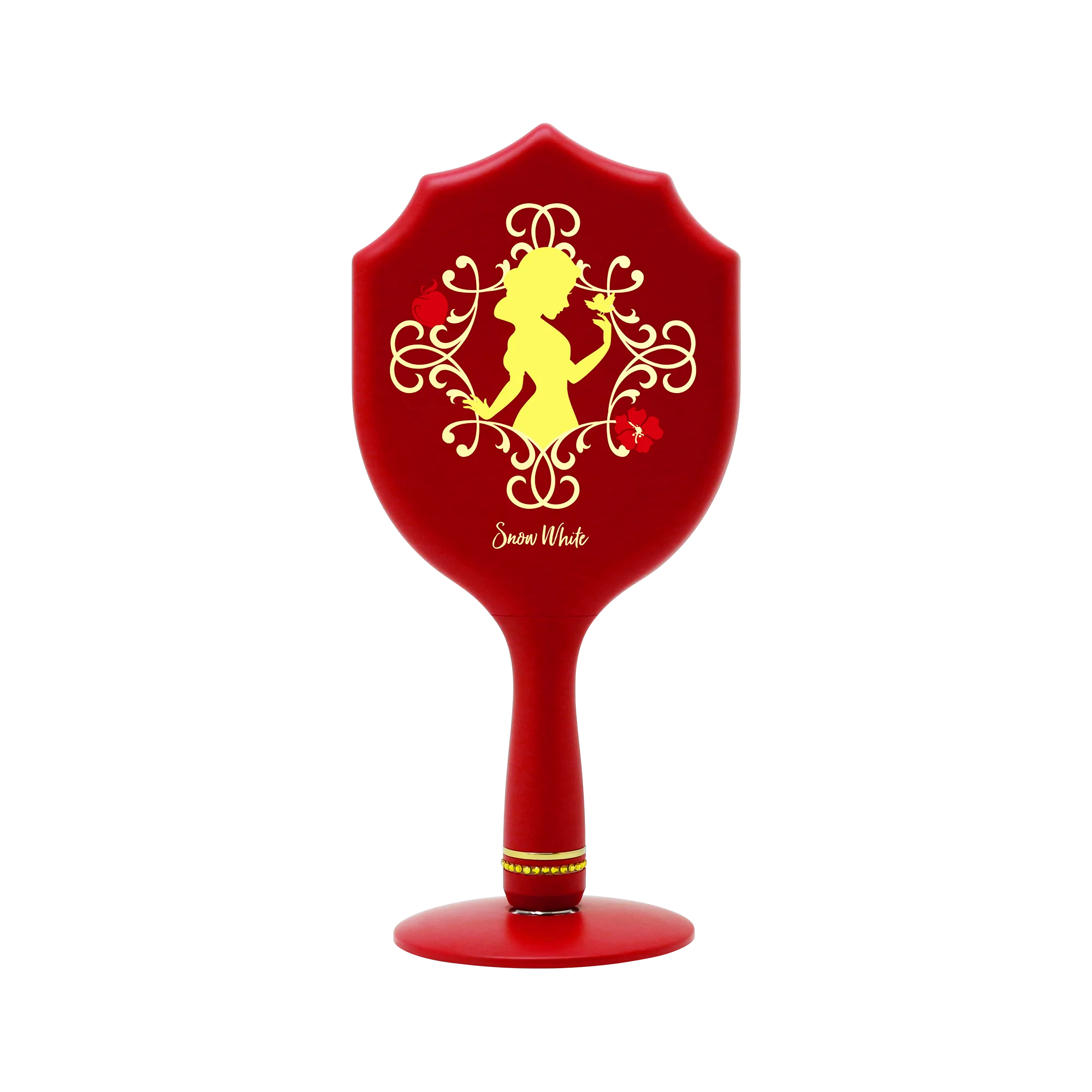Snow White LED Handheld Makeup Mirror With Standing Base - Image 2